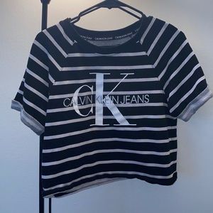 Calvin Klein stripped crop top